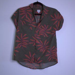 a new day Tropical Button Down Top